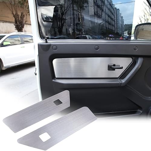 Decoración de puerta interior de acero inoxidable Cubierta del panel para Lada NIVA Accesorios de decoración interior del coche