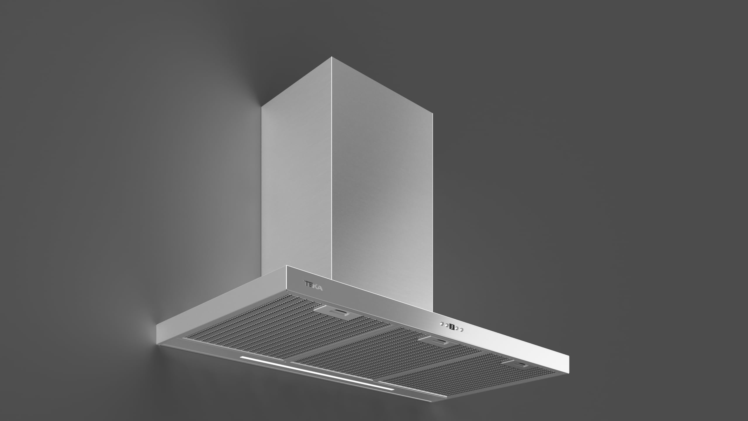 TEKA Campana Extractora de Pared 90 cm, 4 Velocidades, Motor Doble Turbina EcoPower, Iluminación LED, Acero Inoxidable, DSH 986