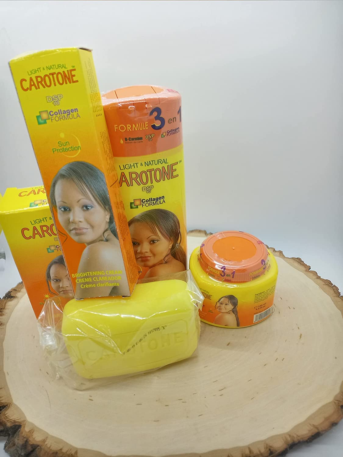 Carotene Complete Skin Care 5 Set Combo (Jar Cream + Lotion + Oil + Tube Cream + Soap) : Beauty & Personal Care