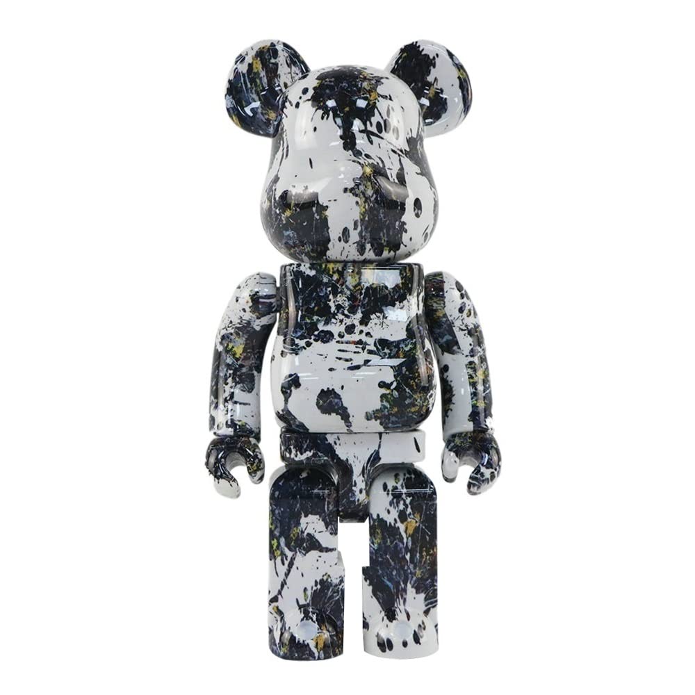 HDSLURIO 28cm Bearbrick 400% Building Blocks Bear Desktop Decoration Figurine Display Case Collectible Sculpture