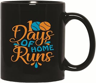 100 Days Celebration Ideas for Kids Novel Gifts for Back to School and Home Runs 11oz 15oz Black Coffee Mug