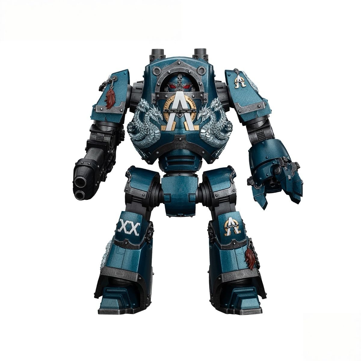 JOYTOY Warhammer 40K The Horus Heresy 1/18 Action Figure Alpha Legion Contemptor Dreadnought with Gravis Plasma Cannon Collection Model Birthday gifts