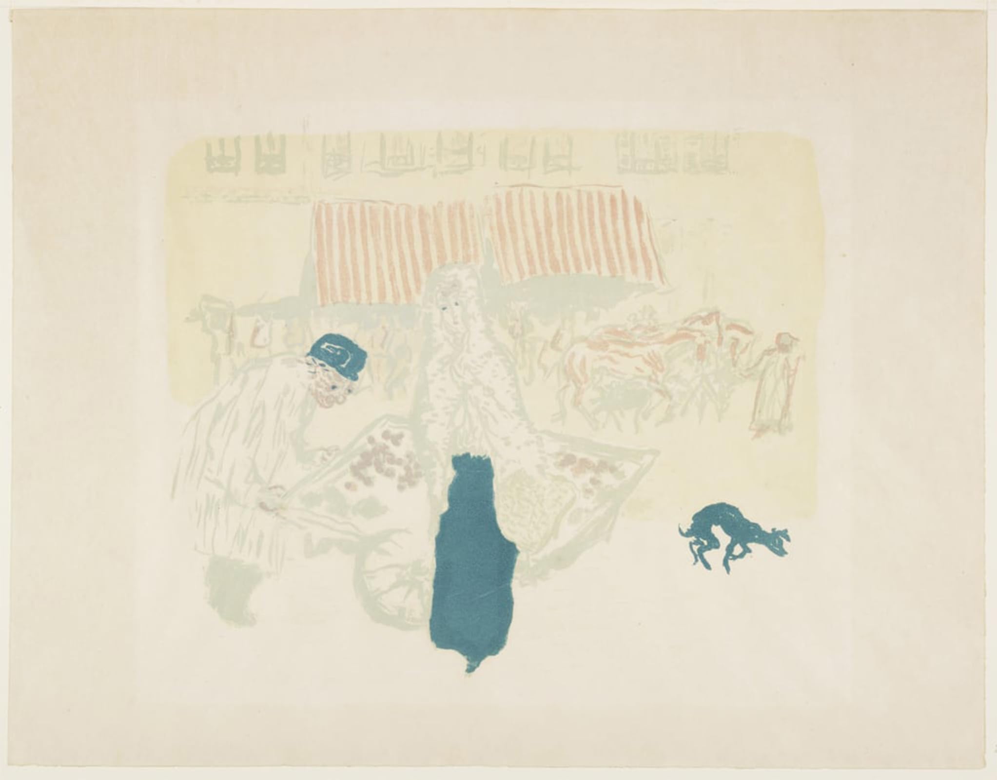 SERENDIPITP Vintage Wall Art Canvas Nordic Poster Canvas Print Picture the Vegetable Vendor by Pierre Bonnard Wall Art Poster for Home Decor 60x90cm