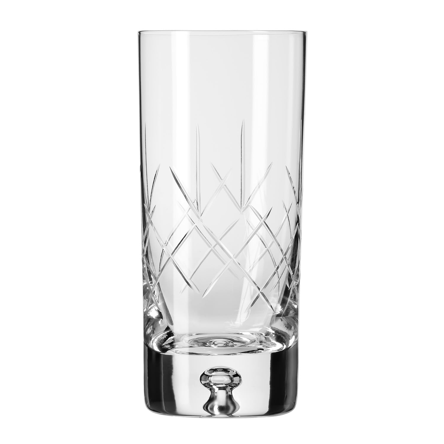 Krosno – Bicchieri per acqua, succhi e drink 300 ml – set da 4 pezzi – Collezione Saga – Vetro di cristallo – Realizzati a mano e incisi – Ideali come regalo