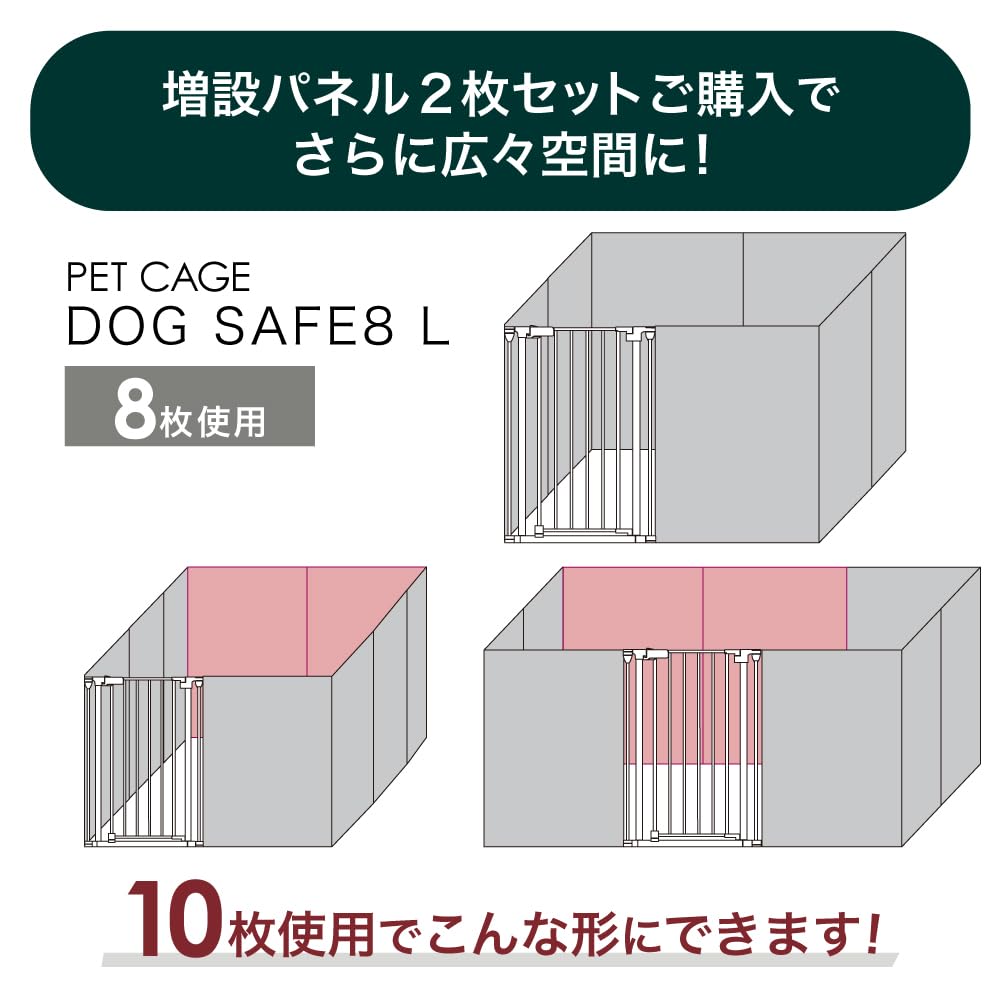 Amazon.co.jp: ペットケージ DOGSAFE8 L 専用 増設用パネル2枚セット