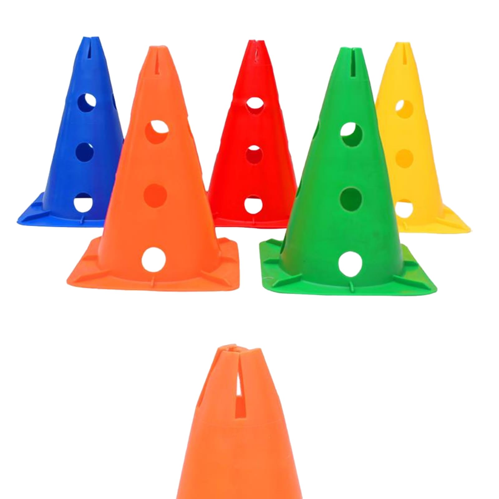 Lot De 2 Cônes D’entraînement Sportif 30,5 Cm – Couleurs Assorties, Pour Football, Patinage, Agility, Chien