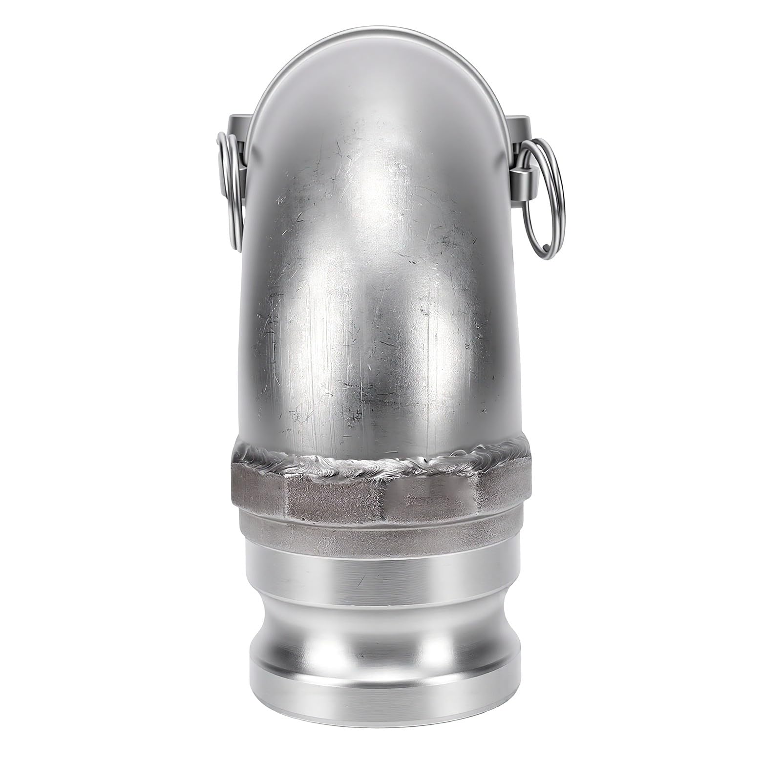 ASHATA Acoplamiento de Manguera Camlock de 90 Grados, Adaptador de Codo Confiable de Latón de 2 Pulgadas para Transferencia de Aceite Hidráulico y Aceite Emulsionado, Aplicaciones Versátiles