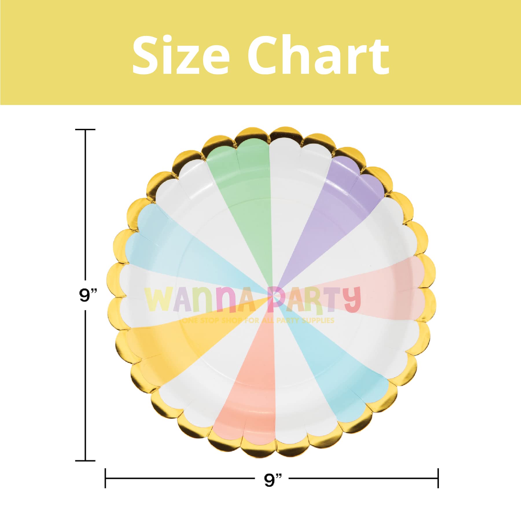 Pastel Celebrations Paper Plates, 8 ct