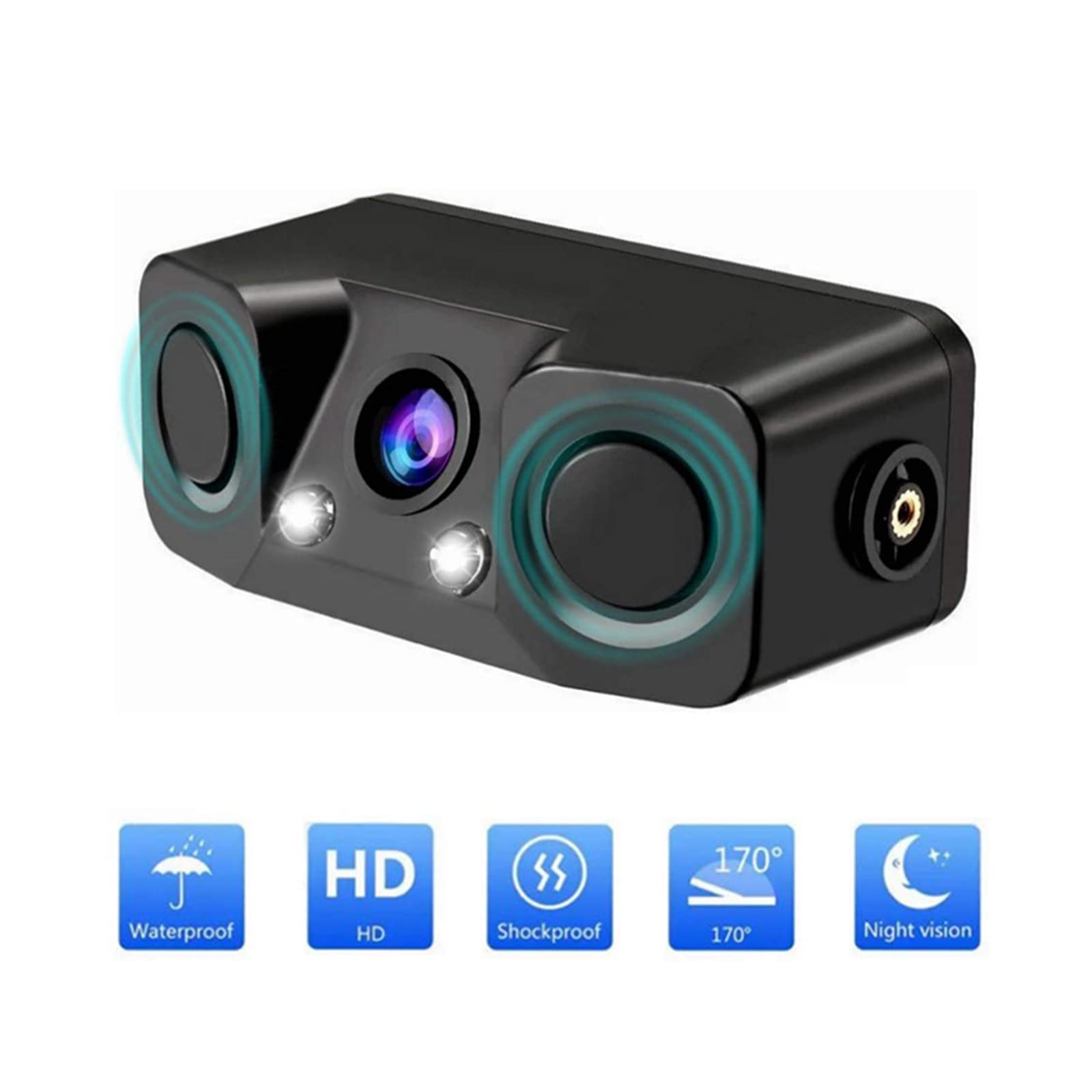 Cámara De Visión Trasera For Automóvil 3 En 1 Detector De Radar De Estacionamiento Sensor Visión Nocturna LED