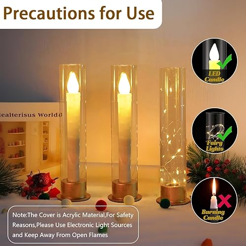 Miniatura 4 de Juego de 10 candelabros dorados a granel para centros de mesa de boda, candelabros de latón con pantalla acrílica para fiesta de Navidad, comedor,