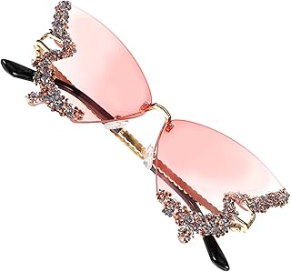 1 Par De Óculos De Sol Borboleta Óculos De Sol Da Moda Tons De Óculos De Sol Masculinos Óculos De Sol Sem Armação Óculos De Sol Anos 90 Para Mulheres Óculos Sem Aro Óculos De