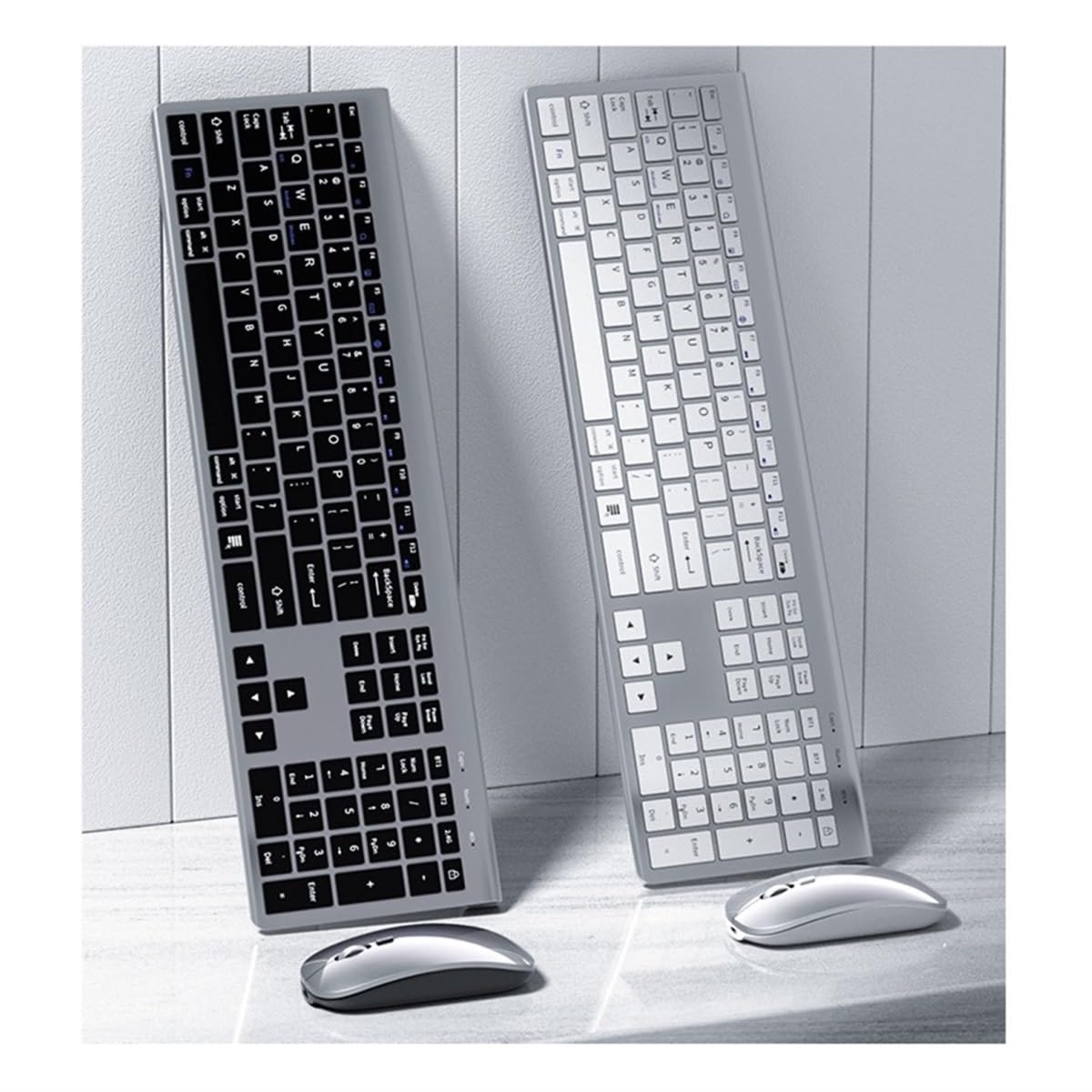 Klawiatura i Mysz do Gier, Klawiatura I Mysz Do Wielu Urządzeń, Kompatybilna Z Bezprzewodową Myszą I Klawiaturą Bluetooth Wodoszczelna Klawiatura i Mysz(White)