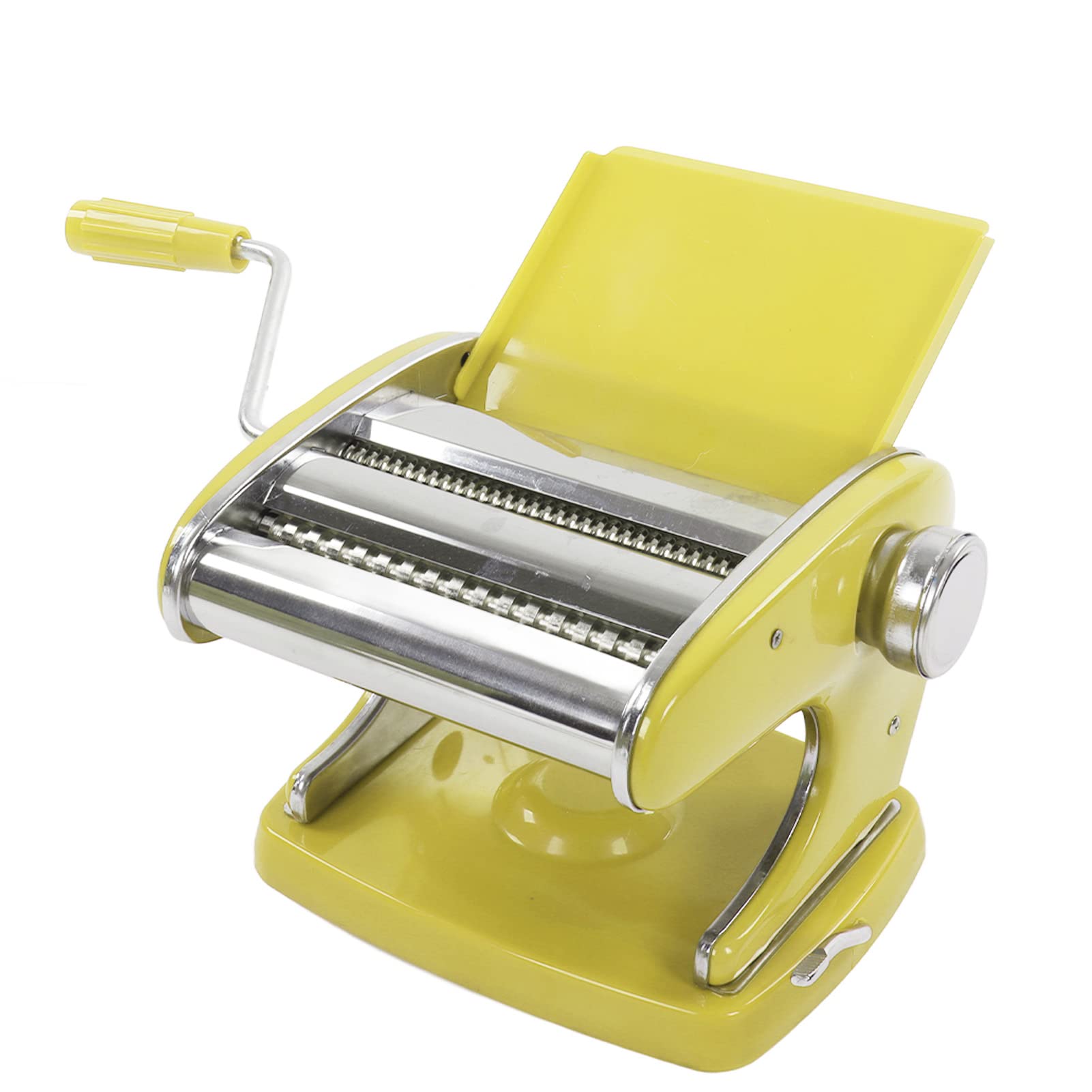 Ejoyous Nudelmaschine, Nudelmaschine aus Edelstahl, Manuelle Nudelpresse mit Saugfuß, Abgerundete Ecken, Einfache Reinigung, für Hausgemachte Pasta und Nudeln für Familien (Saugnapf 2 Messer)