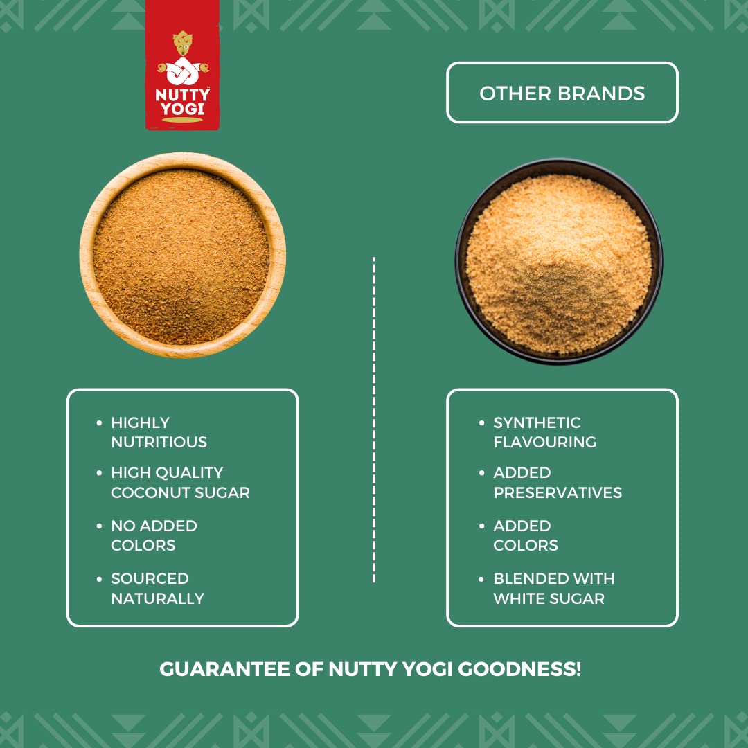 Nutty Yogi Coconut Sugar 200g | 100% Pure Natural Coconut Sugar | Natural Sweetener | Rich in Minerals | Healthy Sugar Variety | No Added preservatives and Chemicals 2