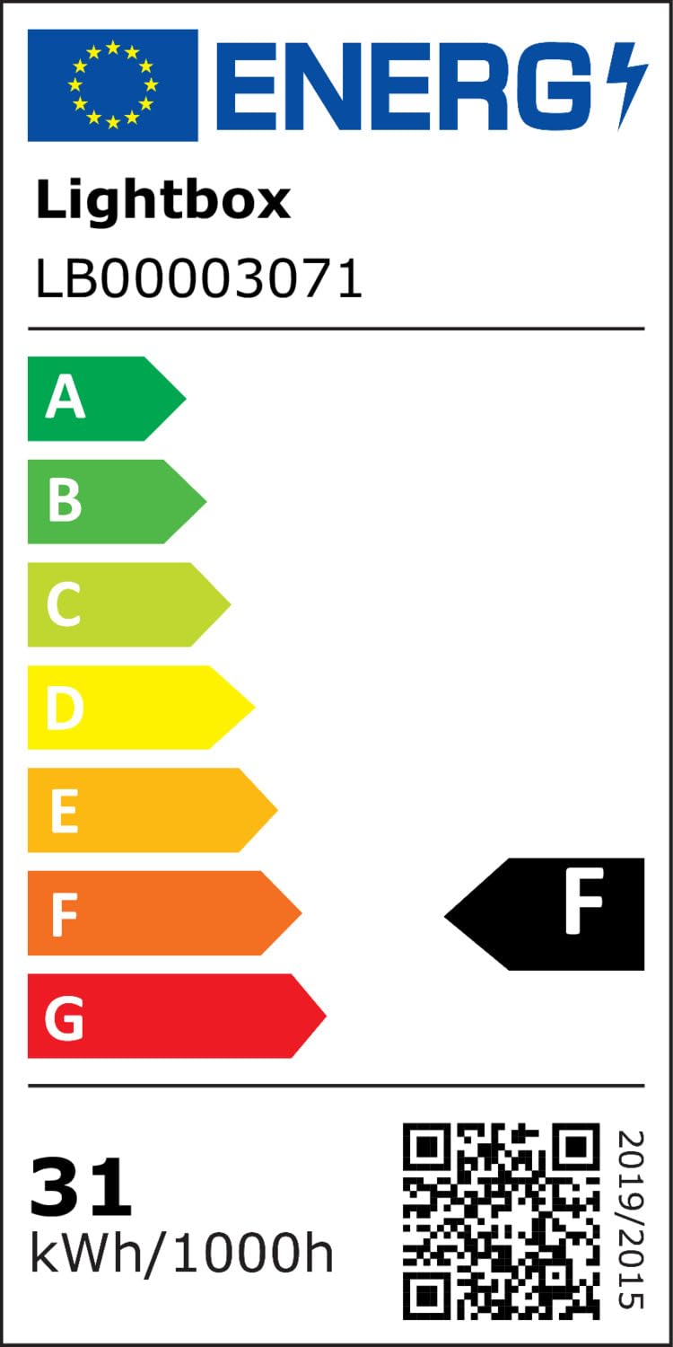 Lightbox Plafón LED regulador de intensidad de 3 niveles y perfil LED redondo - Plafón Nature - 7 x 67 x 20 cm - 36 W, 3500 lm, 3000 K - de metal/madera/plástico - en marrón oscuro/negro mate