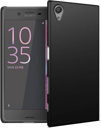 Riffue Cover Sony Xperia Custodia Plastica Rigida Opaco Ultra Sottile Anti Scivolo Anti-Graffio Protezione Cover per Sony Xperia Nero