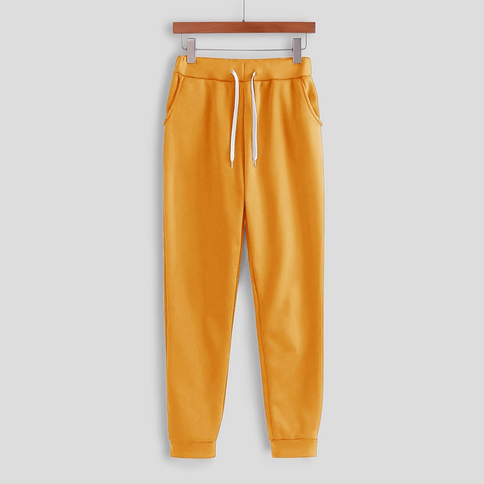 Tenue de loisirs pour femme - Ensemble pyjama côtelé - 2 pièces | Sweat à capuche à manches longues et longue taille élastique, pantalon de loisirs, pyjama avec cordon de serrage et poches