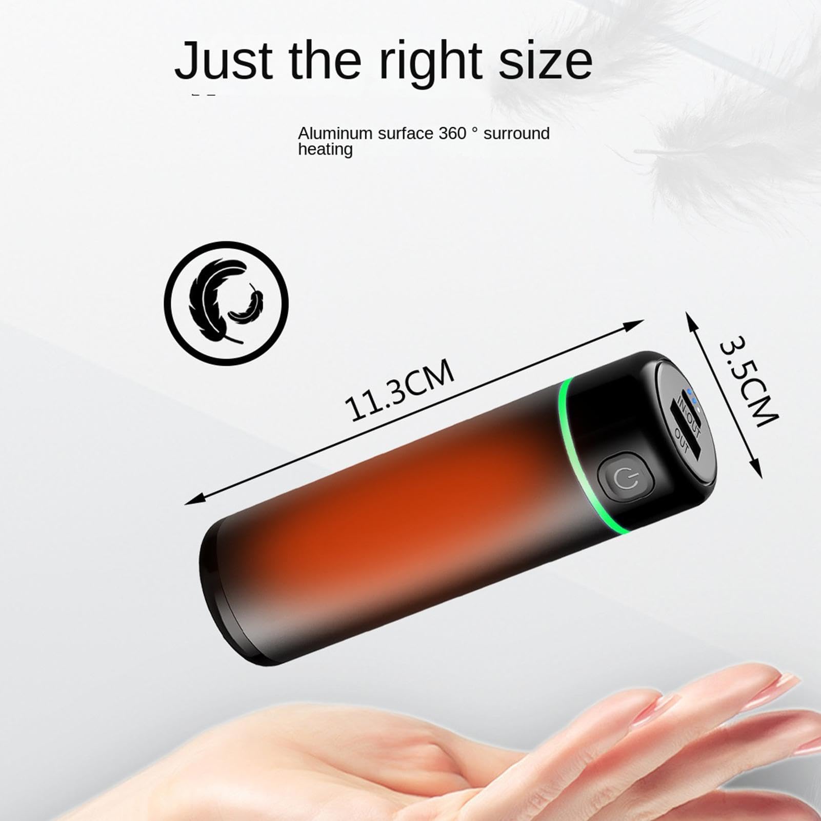 Scaldamani Elettrico Batteria Esterna Ricaricabile Portatile 4500 mAh | 2 In 1 Scaldamani 2 Pezzi Per Uomini e Donne Tempo Freddo Campeggio Escursionismo Esterno Interno
