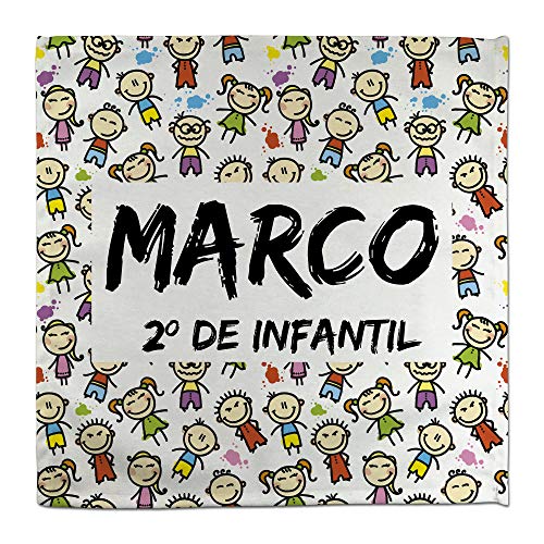 Servilleta Personalizada Vuelta al Cole con Nombre y Curso. Algodón. Varios Diseños....