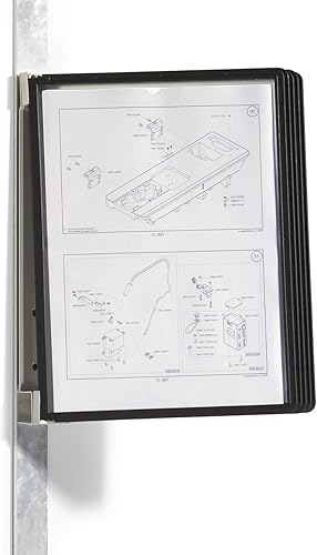 Durable 591401 Vario Magnet Wall 5 Support mural avec 5 pochettes de consultatio
