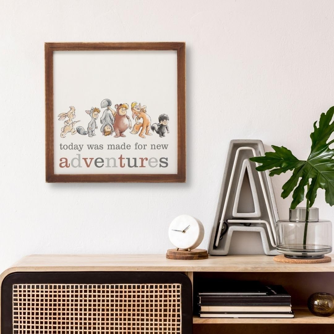 Open Road Brands Disney Peter Pan Lost Boys Made for Adventures Wood Wall Decor for Play Room, Kids' Bedroom, or Nursery