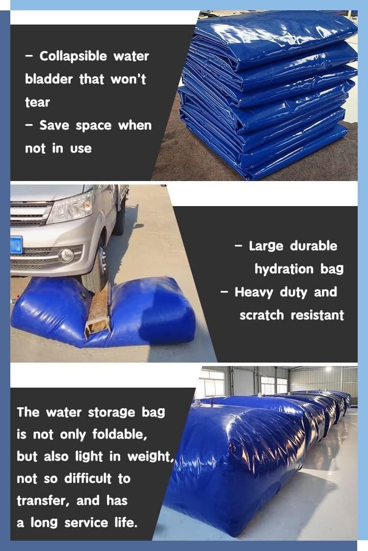 Depósito de Agua Flexible Container Water Storage Bag with Tap Thickened Garden Portable Used In Construction/Agriculture/Transportation Pre-Loading Bag for Bridges