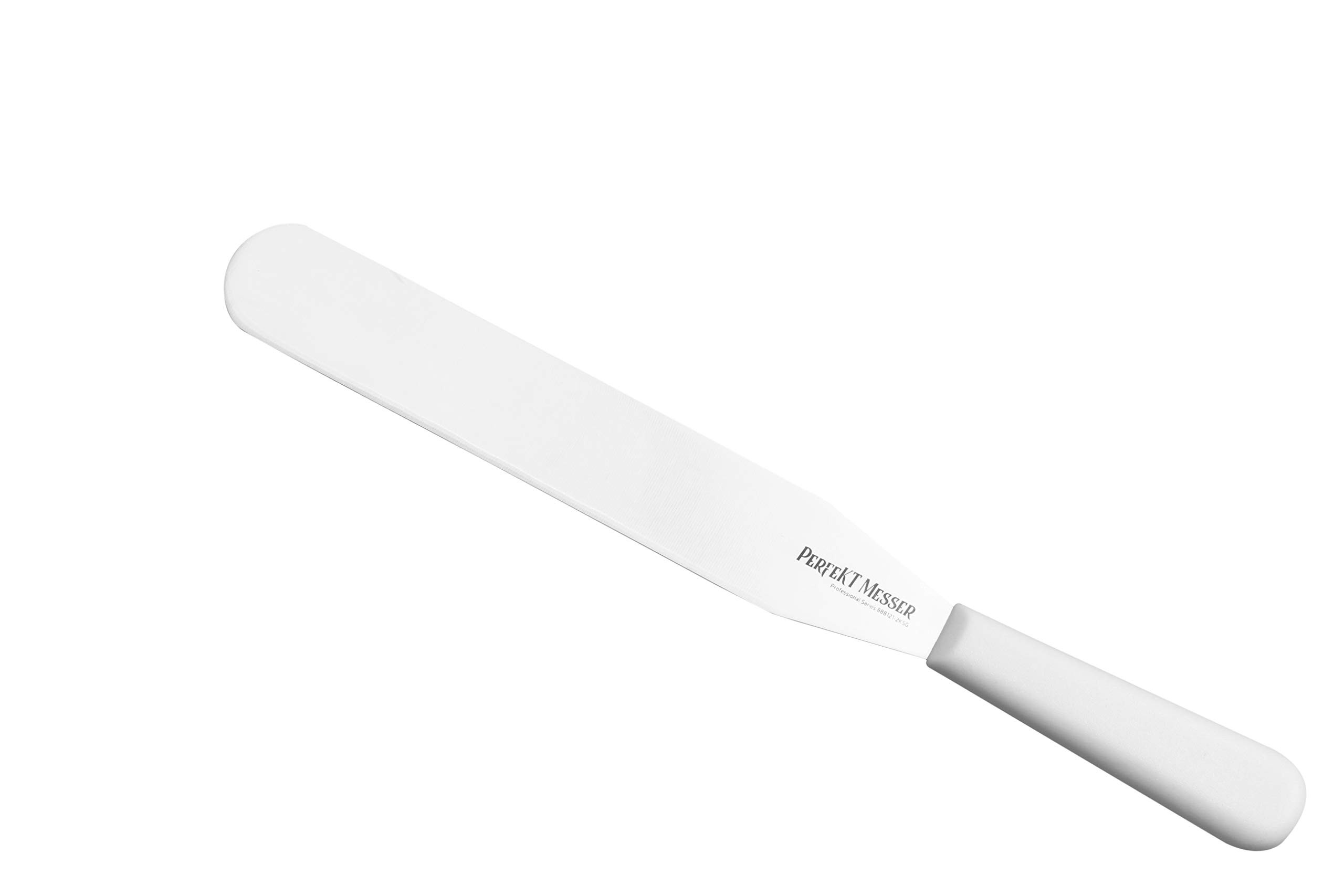 PERFEKT MESSER Palette Knife 10" German Design with Japanese Super Steel Blade Width 2 Inch for Professional Use (White)