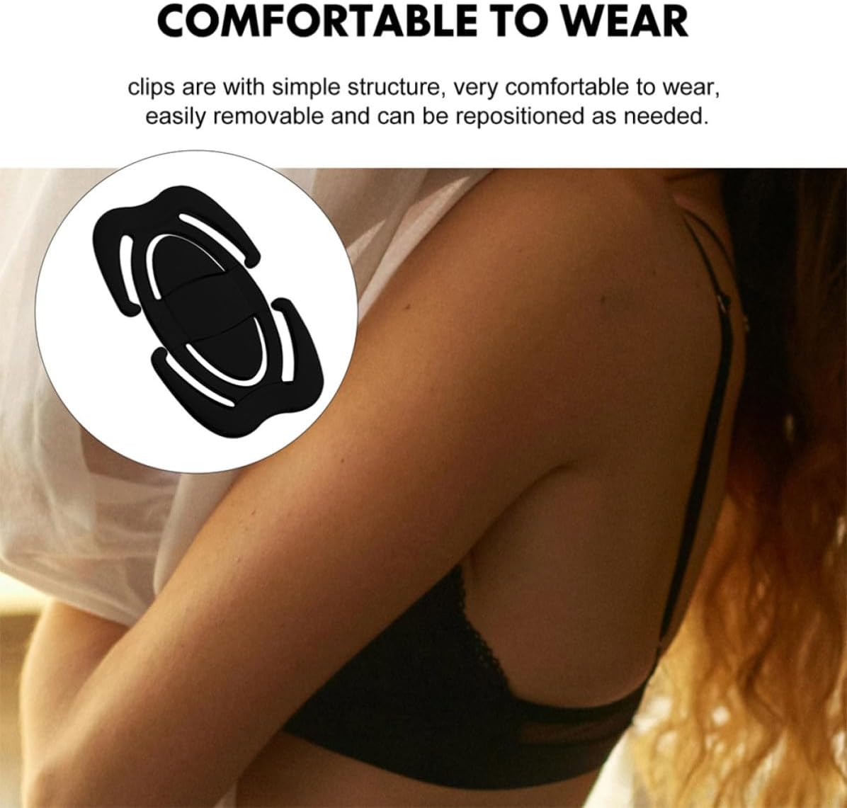 Anti-slip Bra Strap Clips Secure Fit and Versatile Use for Women 12pcs Plastic Shoulder Strap Solution Invisible Replacement Bra Accessories for Work and Activities image 5