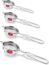 Premium Stainless Steel Tea & Coffee Strainer Set of 4 (7cm, 8cm, 8.5cm & 9.5cm) | Fine Mesh Tea Filter Chalni for Chai, Coffee & Herbal Drinks.