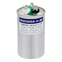 Vista 87 de 35/5 uF 35+5 MFD 370V o 440V Condensador Redondo de Funcionamiento Dual de Arranque para A/C CBB65B Condensadores de Aire Acondicionado para Unidad