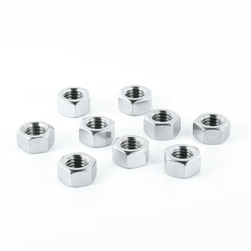 Miniatura 2 de Tuercas hexagonales de acero inoxidable ASME B18.2.2 de 516-18 pulgadas (25 unidades), tuerca hexagonal 18-8, acabado brillante, rosca completa,