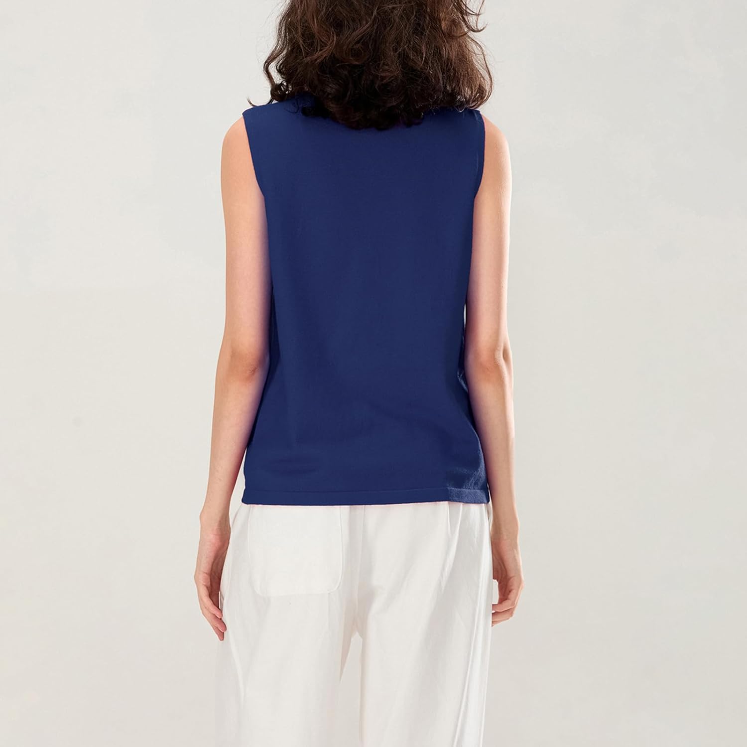 KMBANGI Women Christmas Button Sweater Vest Embroidery Santa Print Sleeveless Cardigan Knit V Neck Vest Top Xmas Clothes - Image 5