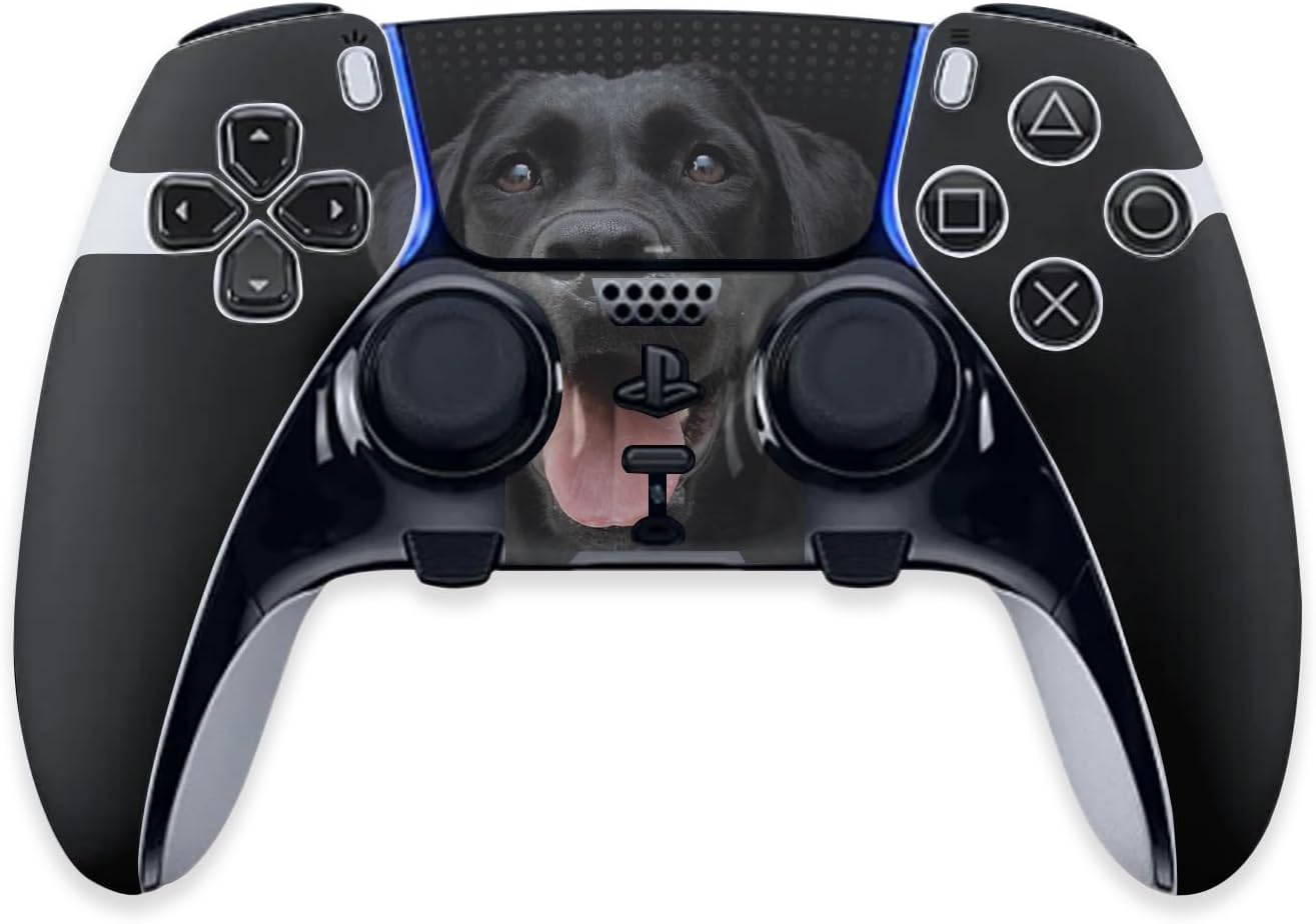 MightySkins Skin Compatible with PS5 DualSense Edge Controller - Black Lab | Protective, Durable, and Unique Vinyl Decal wrap Cover | Easy to Apply & Change Styles | Made in The USA