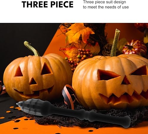 Miniatura 6 de DOITOOL Juego de vajilla Decoración de mesa negra, utensilios para servir (1 juego) Vajilla de esqueleto de Halloween Tenedores y cucharas