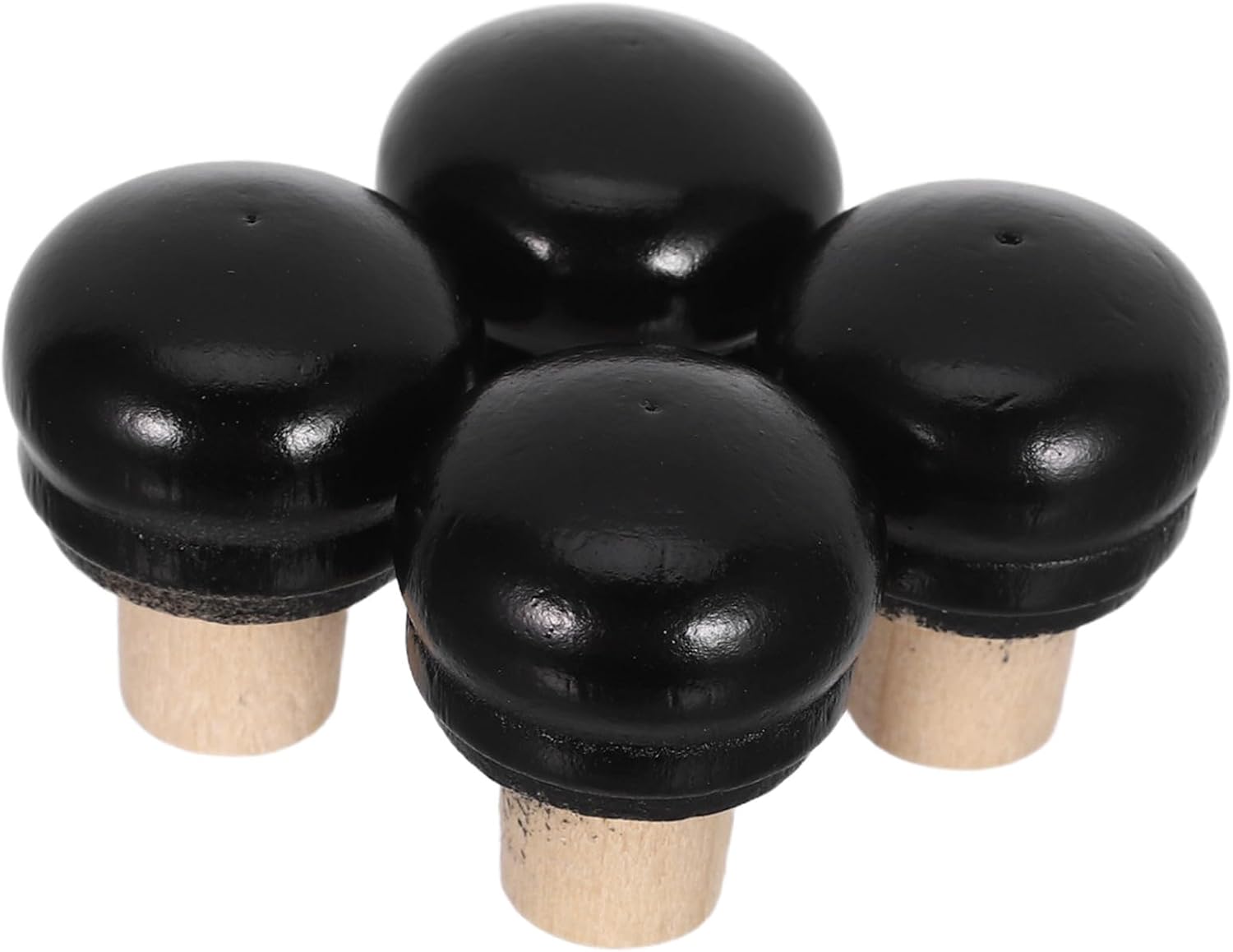 4pcs Black Wood Barrel Cork Plug for Wine Barrel Airtight and Quick Installation Wine Cellar Accessory for Spirits Aging