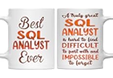 MONIZILUCKY Gifts For Sql Analyst - Best Sql Analyst Ever Mug - Sql Analyst Gifts - 11oz White Ceramic Mug for Office, Women, Men, Work Friends, Coworkers - Thanksgiving, Birthday, Christmas Gift