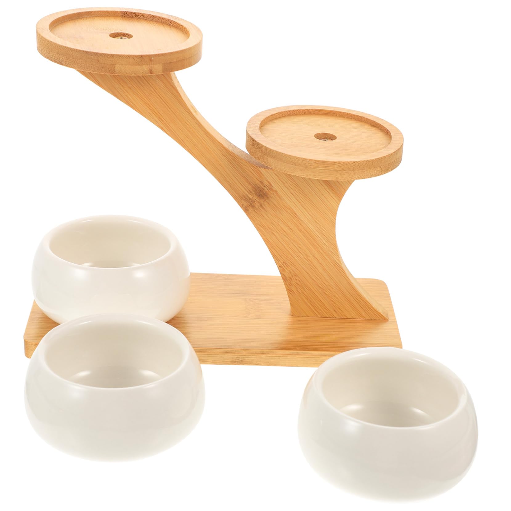 Jardinière céramique avec support bambou compacte BESPORTBLE pour balcon
