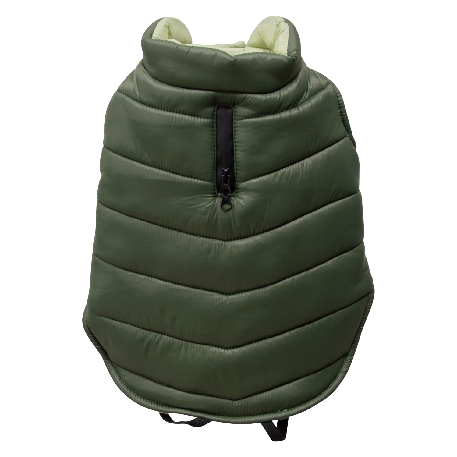 JACK AND VANILLA, Manteau élégant pour Chien, Fermeture éclair pratique, Doublure isolante, Confortable et stylé, Idéal pour les promenades, taille XXL, couleur Vert, Modèle 5Th Avenue Dogwalk