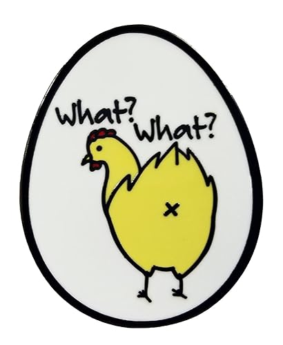 What What, Chicken Butt 1.25" Enamel Pin - Great Gift