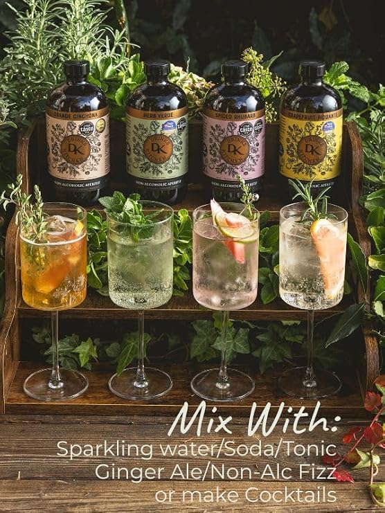 Drinks Kitchen Grapefruit Piquante Non-Alcoholic Aperitif 475ml | Botanical Distillates & Extracts | 19 Drinks | Mix with Sparkling Water or Tonic | Non-Alcoholic Spirit | Taste of the West Gold 23