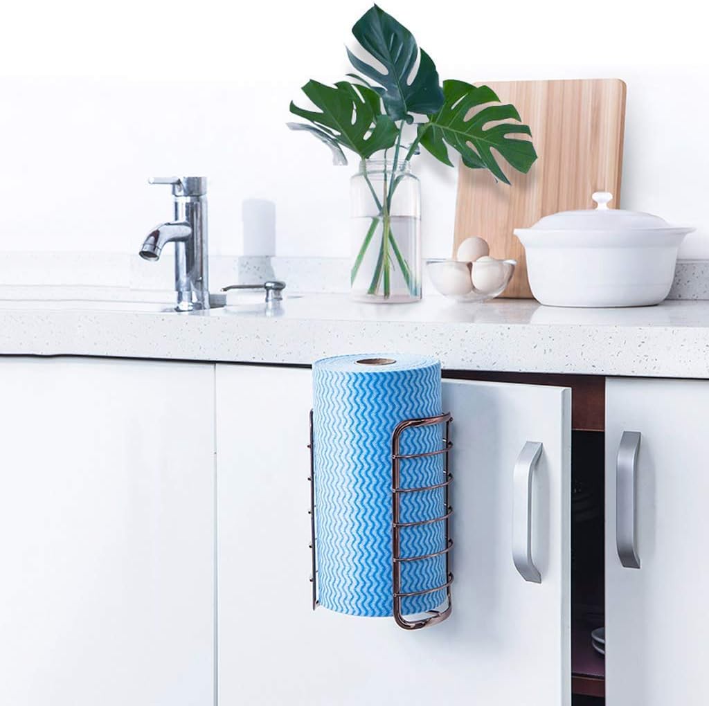 Metal Wire Toilet Paper Roll Holder Stand and Dispenser - Bathroom Storage Organization image 5