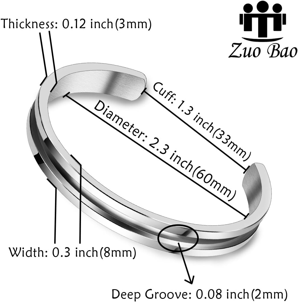 Zuo Bao Hair Tie Bracelet High Polished Cuff Bangle Bracelet for Women - Image 2