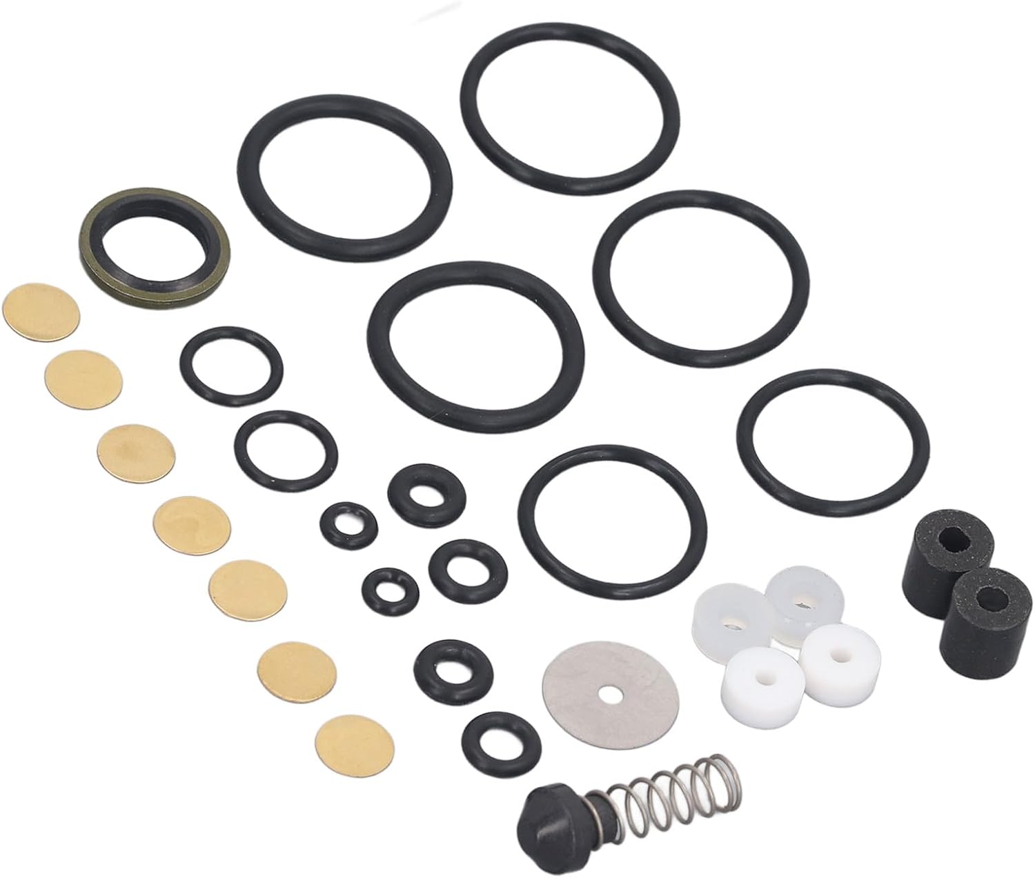 30mpa PCP Air Compressor Repair Kit, Metal PVC Sealing Ring Set High Pressure Pump Kit with O Rings Seals Valve Piston Filter, for Pump Parts Overhaul
