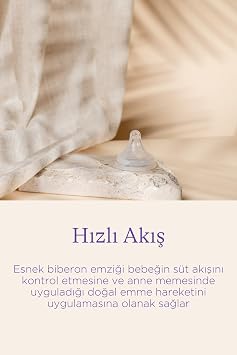 Lansinoh NaturalWave® 2'li Biberon Emziği, Hızlı Akışlı, 6 Ay+, Şeffaf