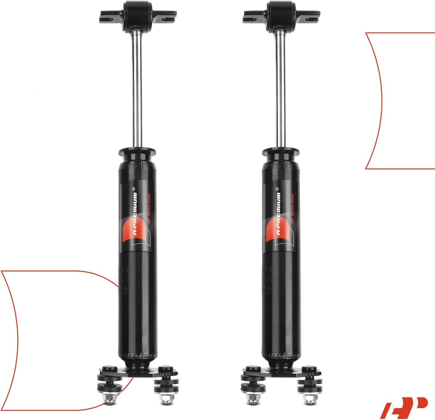 A-Premium Pair (2) Front Shock Absorber Compatible with Ford Mustang 1964-1970 Maverick 1970-1977 & Mercury Cougar Comet & Bricklin SV-1, Driver and Passenger Side