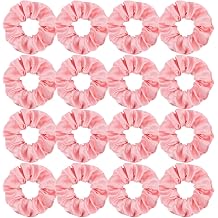 16 Pacs Pink Satin Scrunchies Bridesmaid Proposal Gifts Hair Ties Scrunchies for Women Girls Bachelorette Party FavorsPink