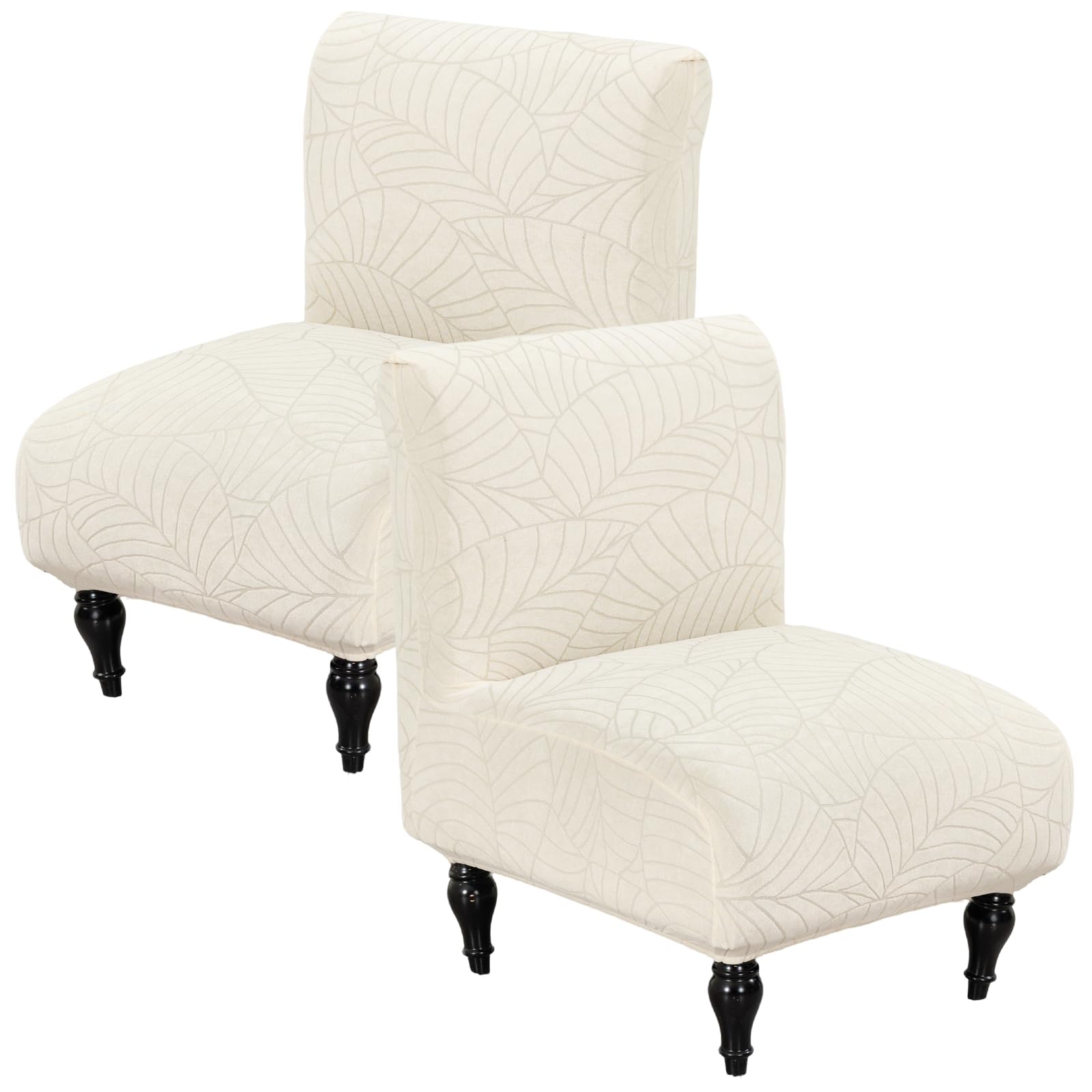 Armless Accent Chair Cover Slipcover for Living Room,Beige