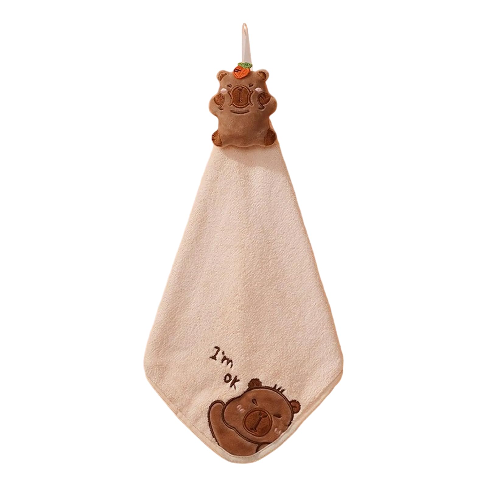 Buxuaaaa Cartoon Animal Towel Corals Velvets Hanging Nonshedding Bath Towel Strong Water Absorption Small for Bathroom Animal Hand Towels