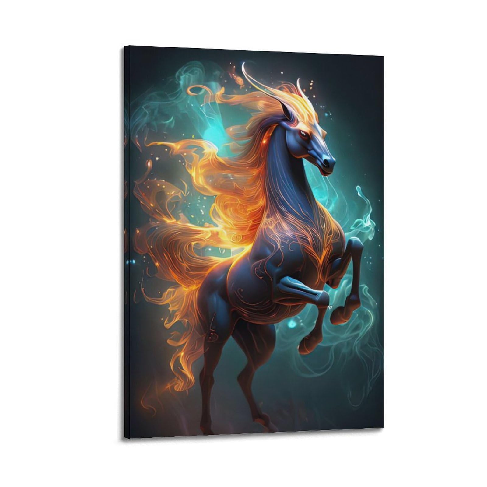 JTLFXY Animal Poster Strange Horses Poster Decorative Painting Canvas Wall Posters And Art Picture Print Modern Family Bedroom Decor Posters 20x30inch(50x75cm)