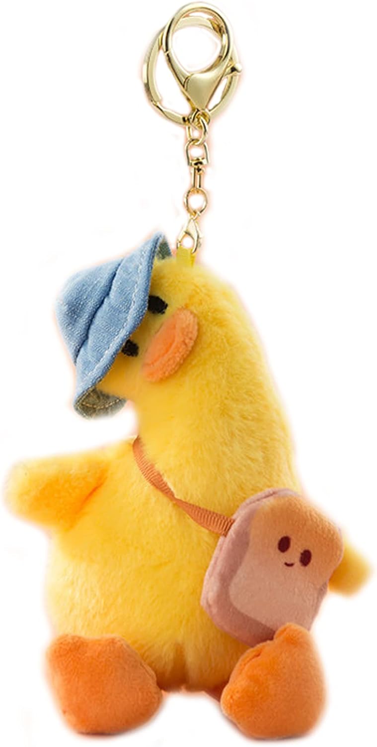 Plush Duck Keychains Ducklings Stuffed Animals Key Chains Ornaments Pendants